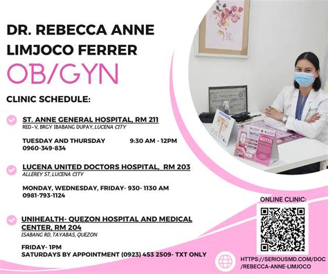 ob gyne lucena|Dr. REBECCA ANNE LIMJOCO, Lucena City and Tayabas City, .